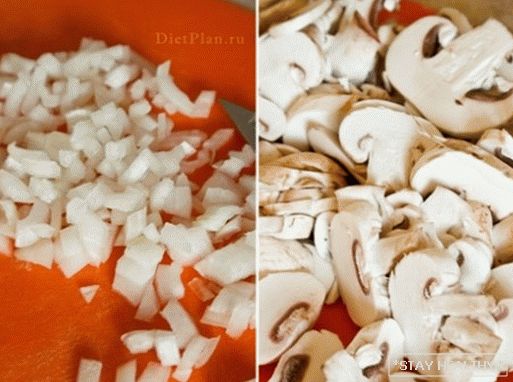 Houbová krémová polévka s bazalkou