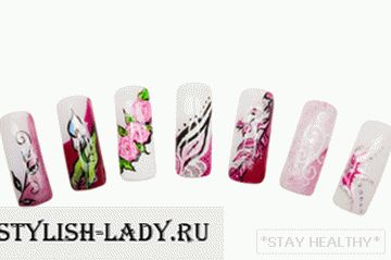 Krásné designové prodloužení nehtů