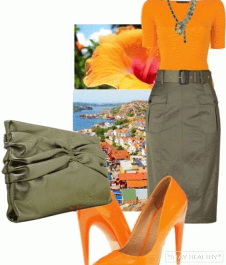 Co nosit s oranžovými botami, foto