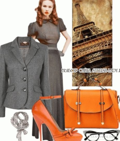 Co nosit s oranžovými botami, foto