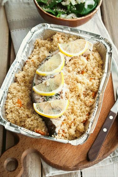 Pečený losos s kuskusem